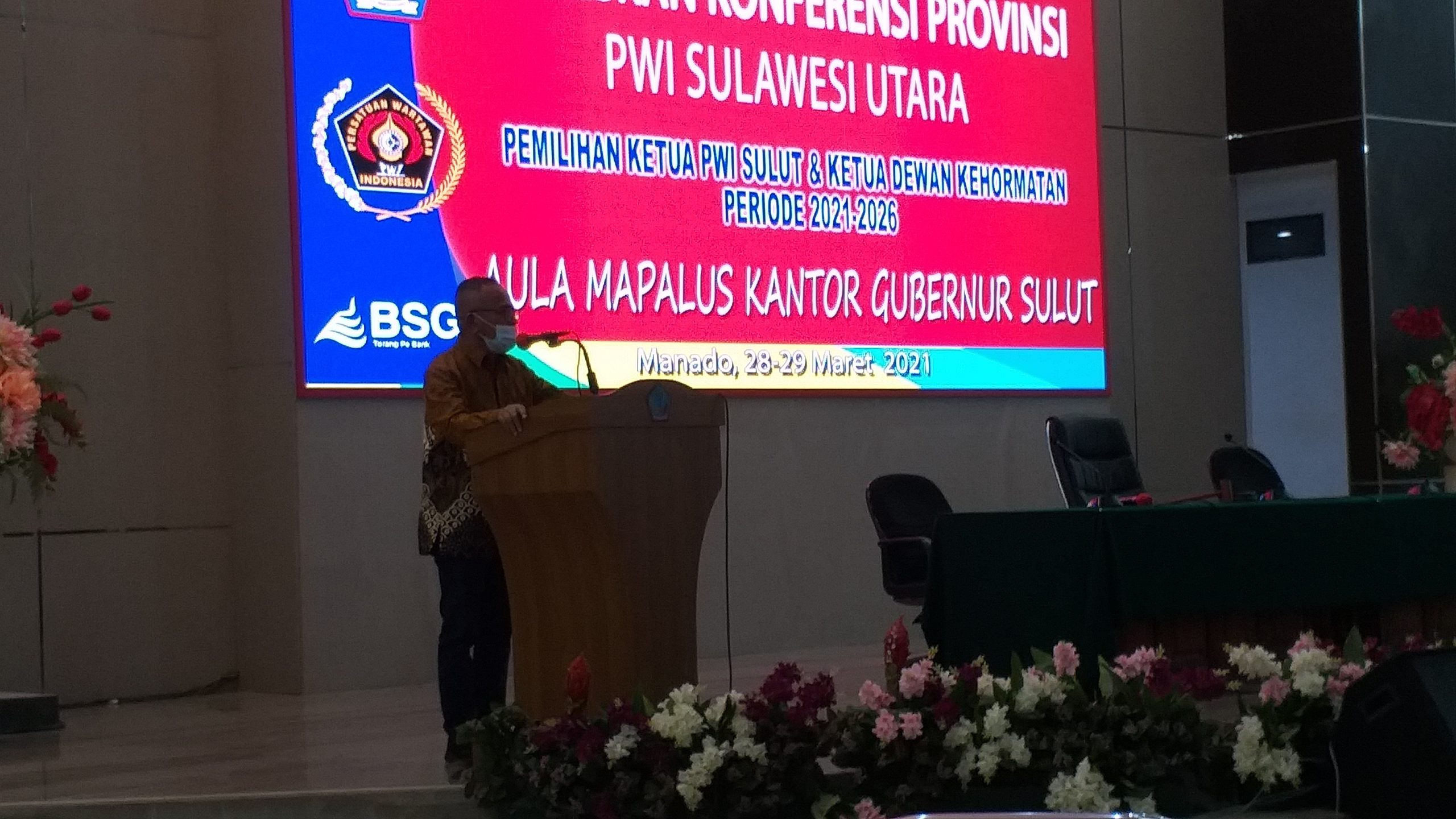Ketua PWI Pusat, Atal S. Depari saat membawakan sambutan