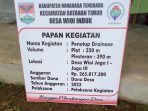 papan kegiatan Desa Wioi