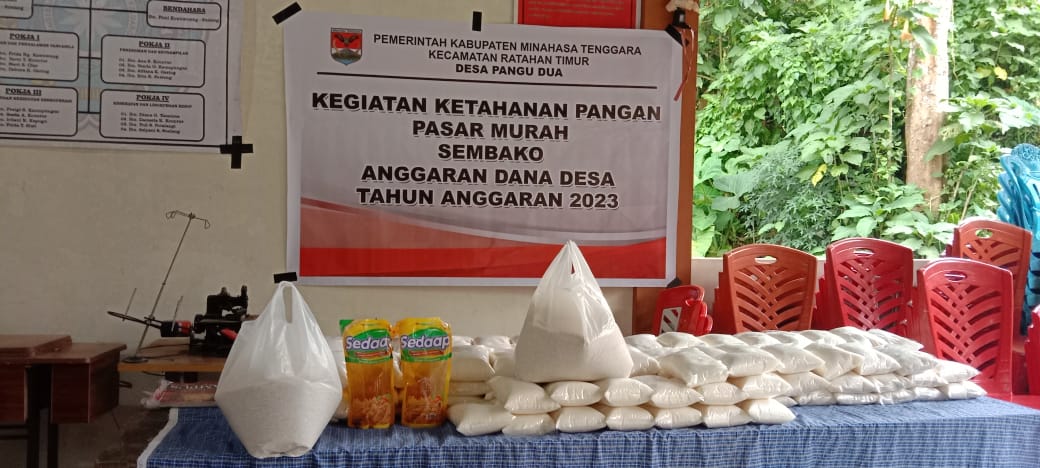 foto pemdes Pangu Dua lakukan pasar murah