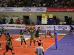 Pemain asing Jakarta Electric PLN Katerina Zhidkova melakukan spike saat melawan Jakarta BIN pada lanjutan PLN Mobile Proliga 2024 di Palembang, Kamis (9/5). Zhidkova menjadi best scorer dengan menyumbang 27 poin untuk Jakarta Electric PLN.