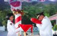 Wakil Bupati Tendris Bulahari Pimpin Penurunan Bendera HUT ke-81 RI di Sangihe